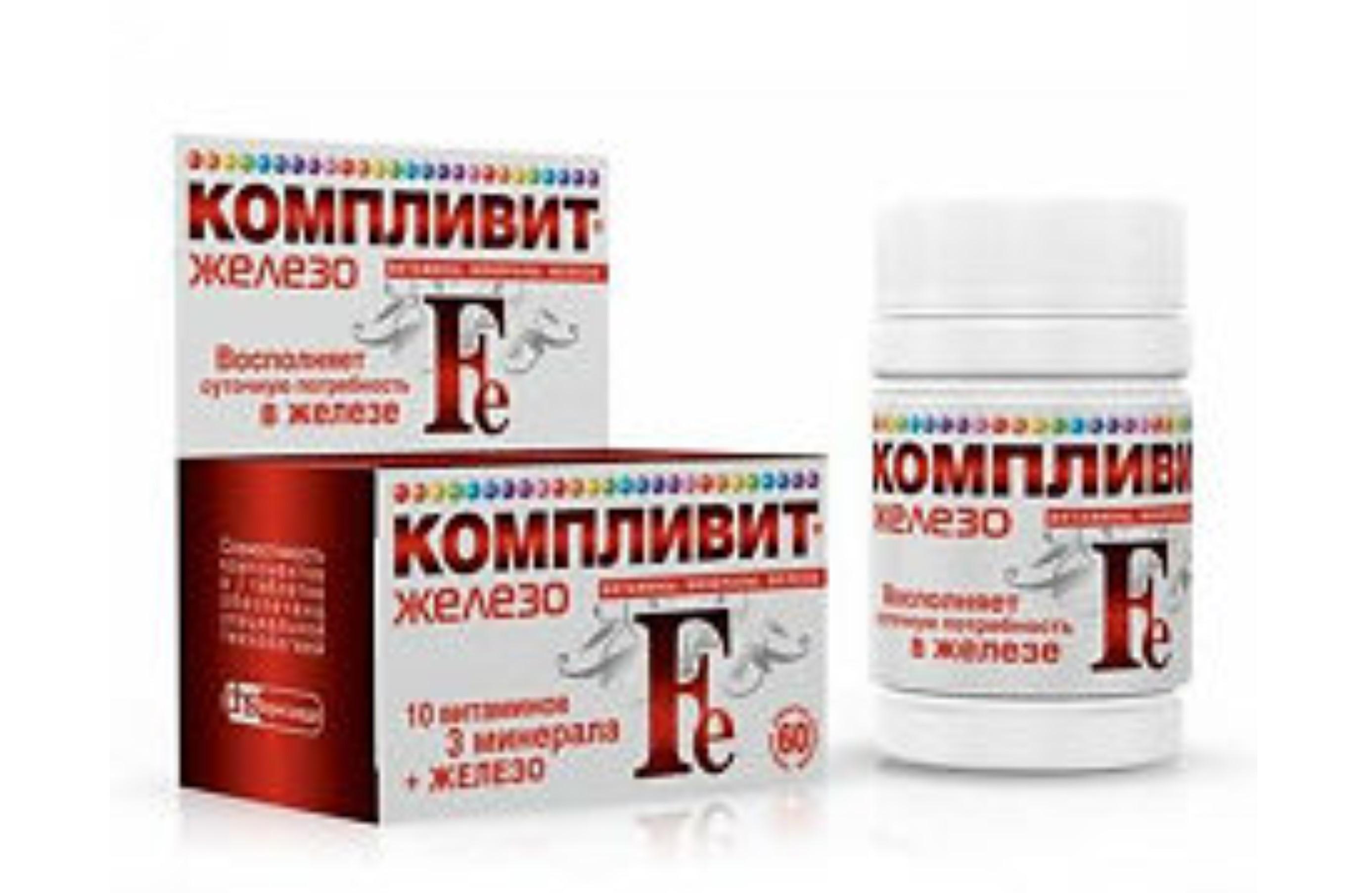 Компливит Железо, 60 шт, таблетки
