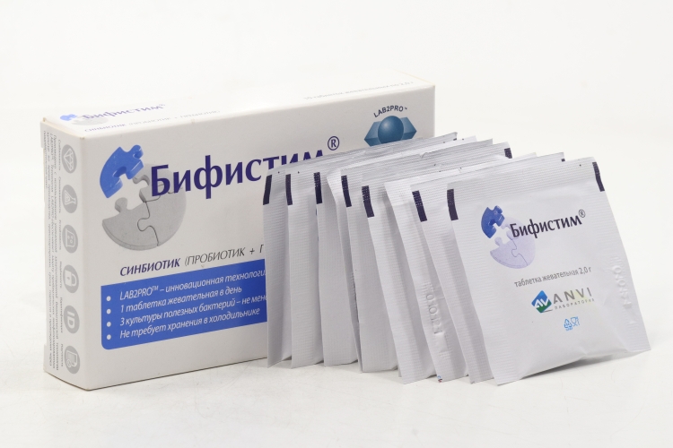 Бифистим, 2 г, 10 шт, таблетки жевательные