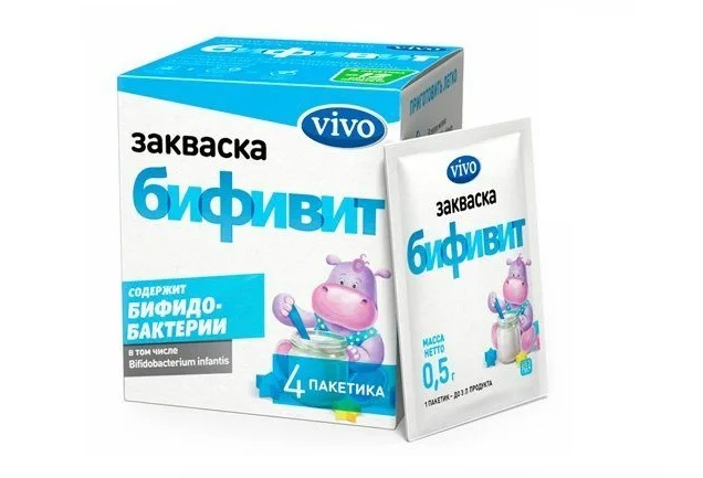 Закваска Виво бифивит, 500 мг, 4 шт