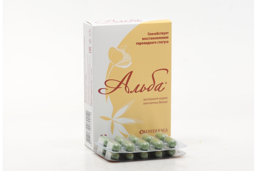Альба, 0,45 г, 60 шт, капсулы