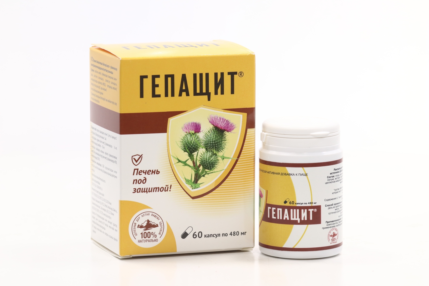 Гепащит 480 мг, 60 шт, капсулы