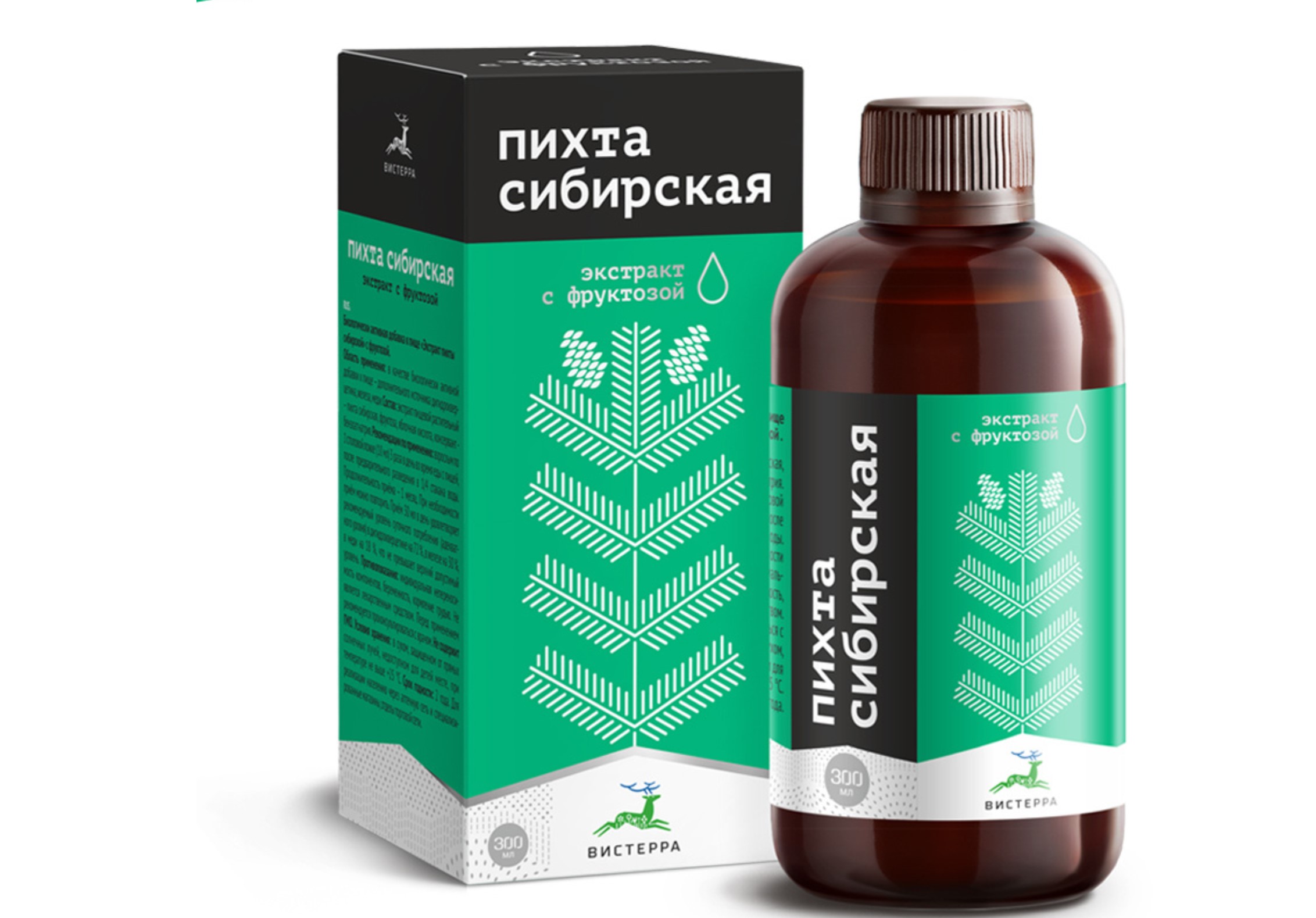 Экстракт Пихты Сибирской с фруктозой, 300 мл, Вистерра