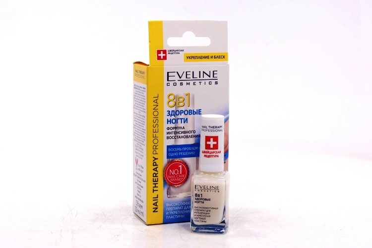 Препарат EVELINE Nail Therapy Professional д/ногтей 8 в 1 регенерация/укрепление, 12 мл