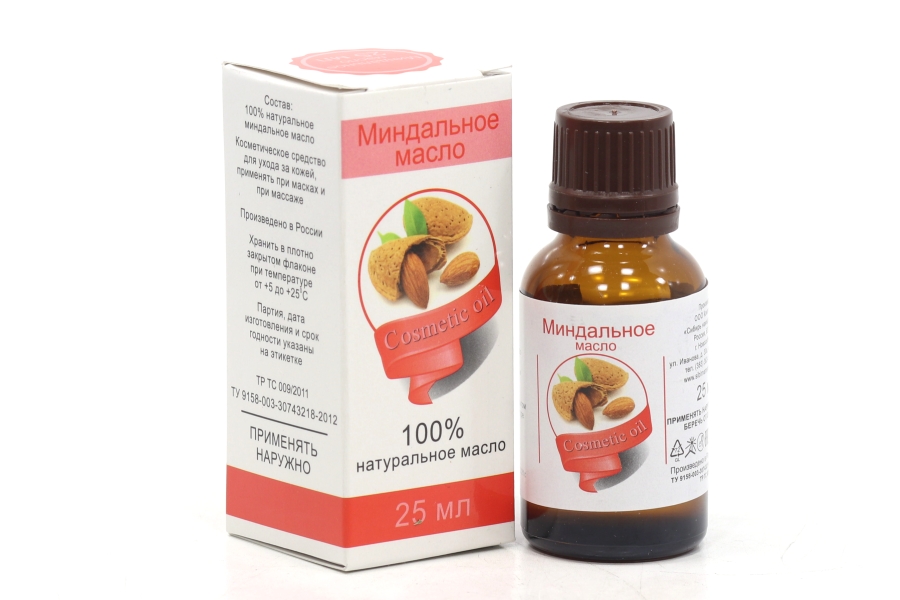 Жирное масло "Миндаль", 100% натуральное, 25 мл