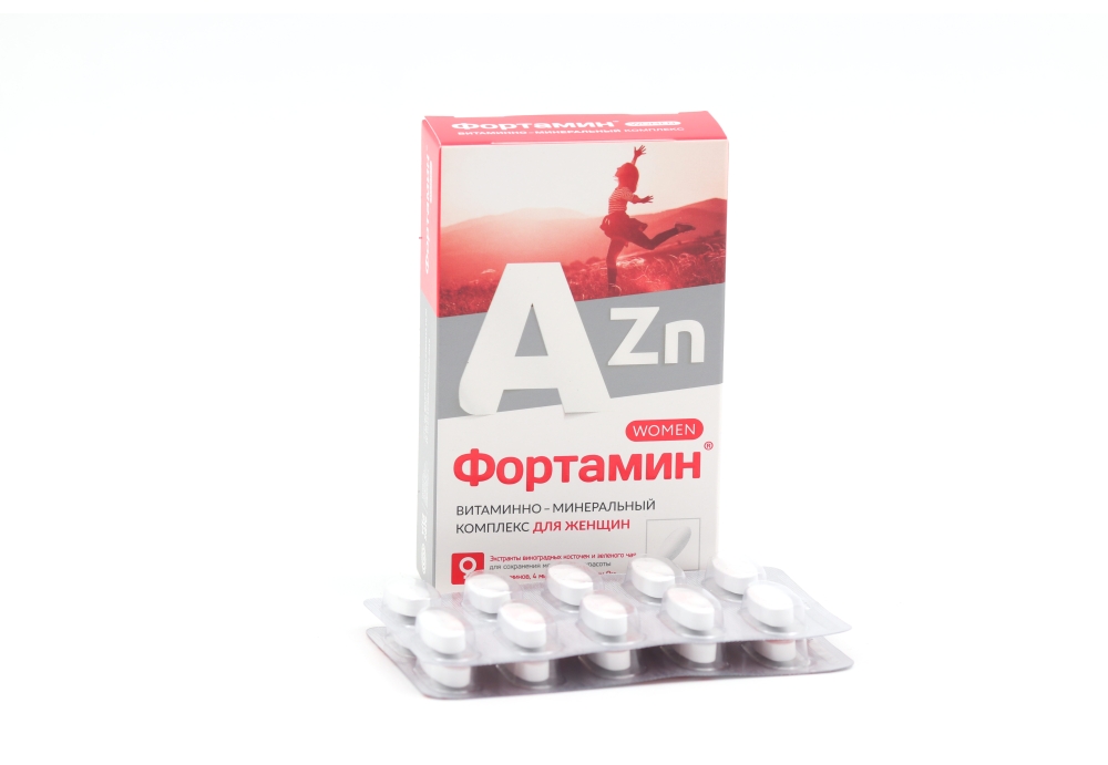 Витаминно-Минеральный компл Фортамин от А до Цинка д/женщин, 30 шт, таблетки