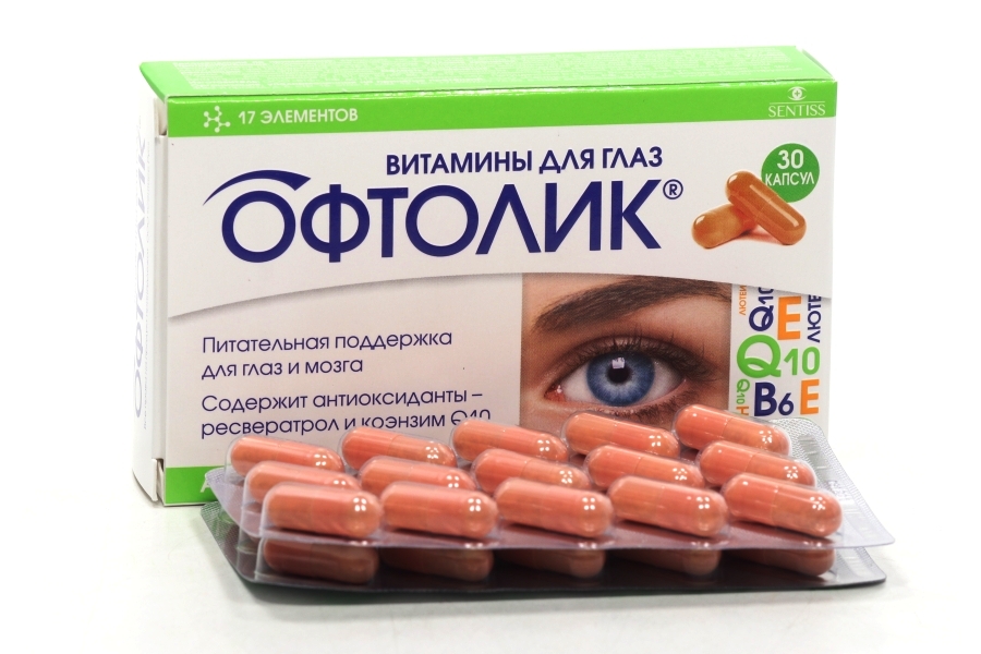 Офтолик витамины д/глаз, 30 шт, капсулы