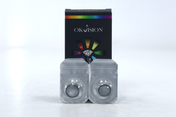 Контактные линзы цветные Okvision Fusion на 3 месяца Gray 2 D -2.50 R 8.6, 2 шт