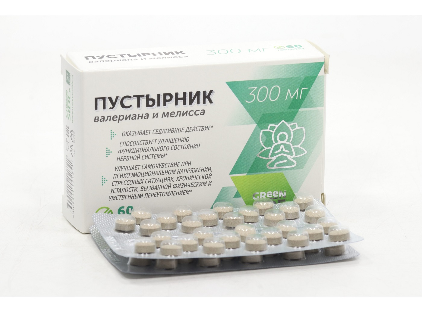 Пустырник валериана и мелисса, 300 мг, 60 шт, таблетки