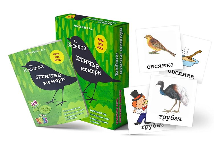 Настольная игра Ребус веселое птичье мемори 48 карточек