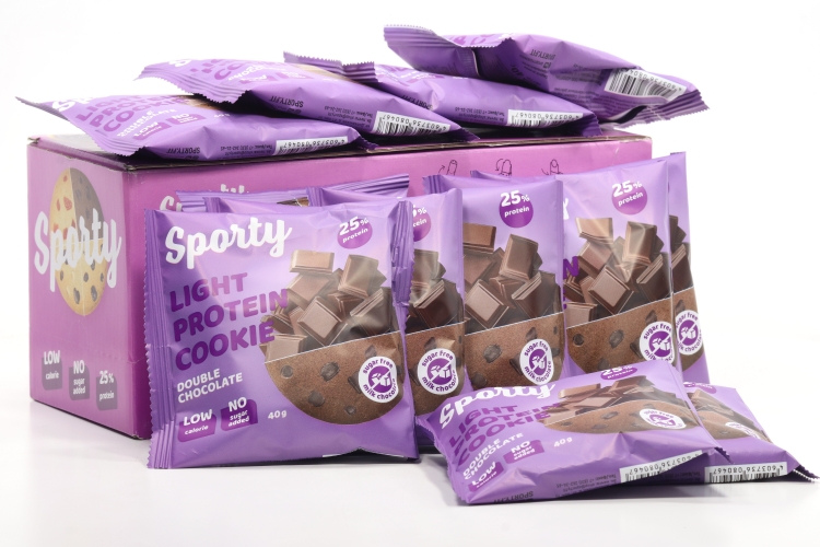 Набор Sporty Protein Light печенье протеин шоу-бокс двойной шоколад, 40 г, 12 шт