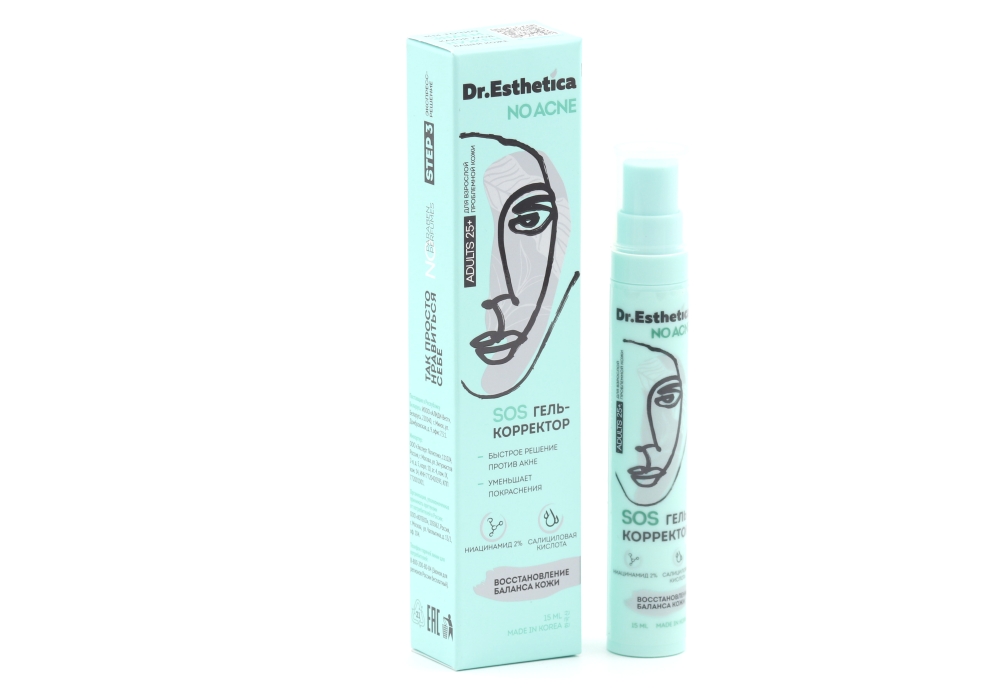 Гель-корректор DR Esthetica No Acne Adults, 15 мл
