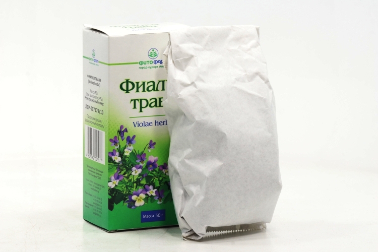 Фиалки трава, 50 г, сырье растительное измельченное Красногорск