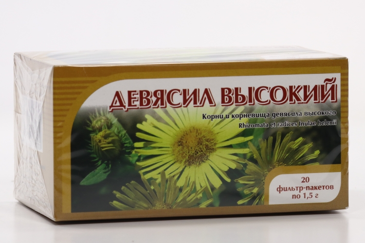 Девясил высокий, 1,5 г, 20 шт, сырье измельченное