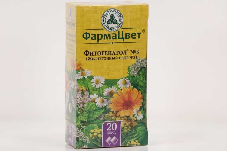 Фитогепатол №3 (Желчегонный сбор №3) ФармаЦвет, 2 г, 20 шт, сбор растительный-порошок
