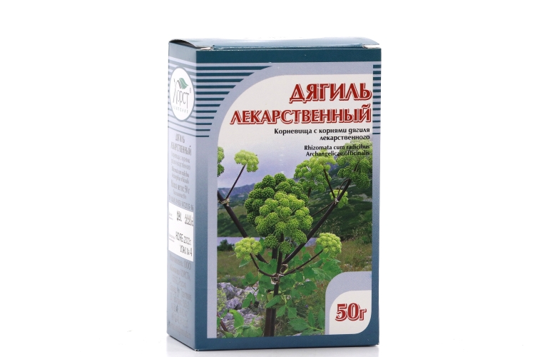 Дягиль лекарственный, 50 г, корневища с корнями измельченные