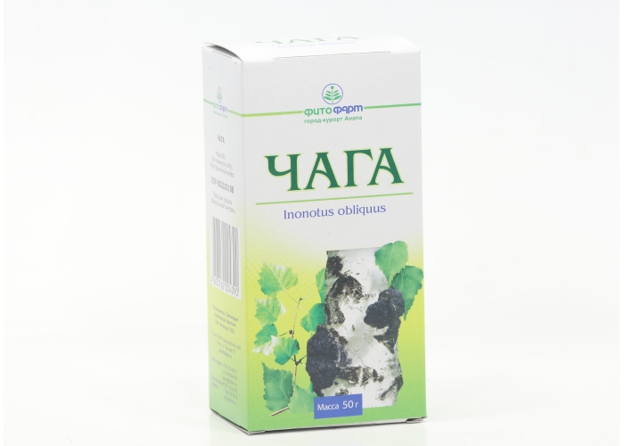 Чага, 50 г, сырье растительное измельченное
