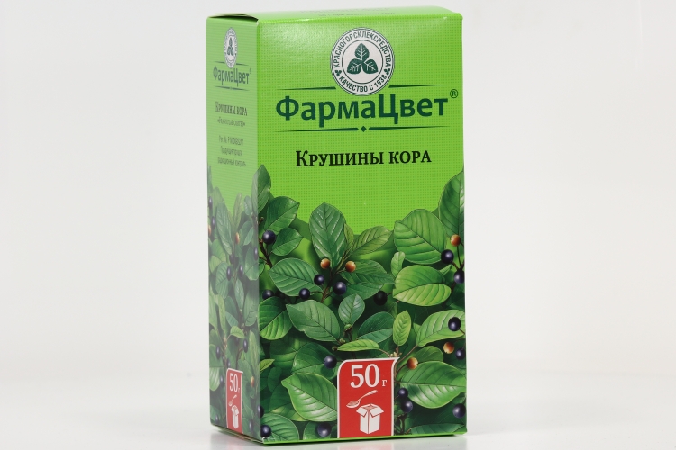 Крушины кора ФармаЦвет, 50 г, сырье растительное измельченное