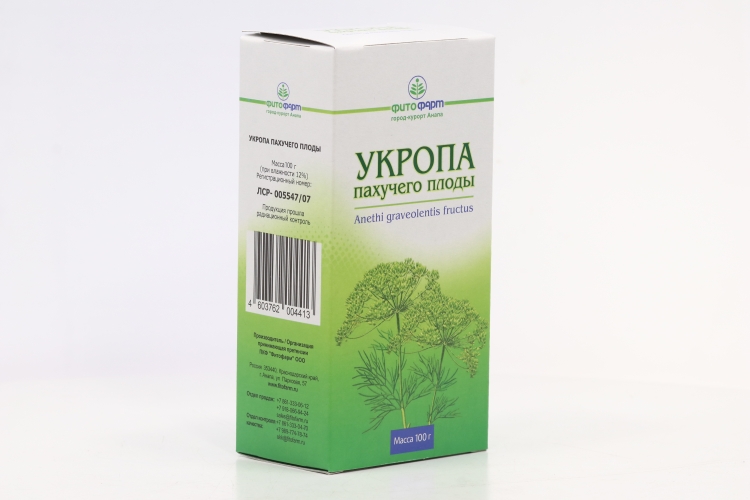 Укропа пахучего плоды, 100 г, сырье растительное