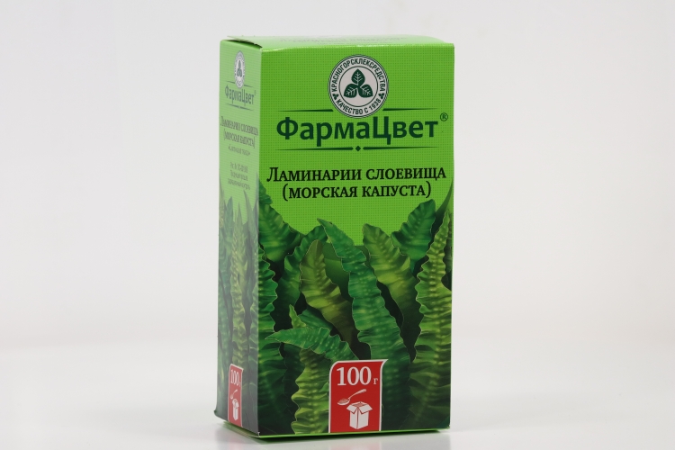 Ламинарии слоевища (Морская Капуста) ФармаЦвет, 100 г, сырье растительное измельченное Красногорск