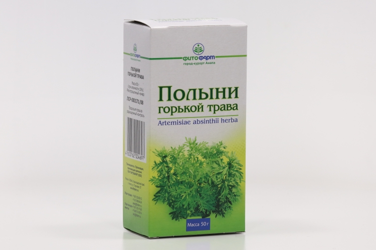 Полыни горькой трава, 50 г, сырье измельченное