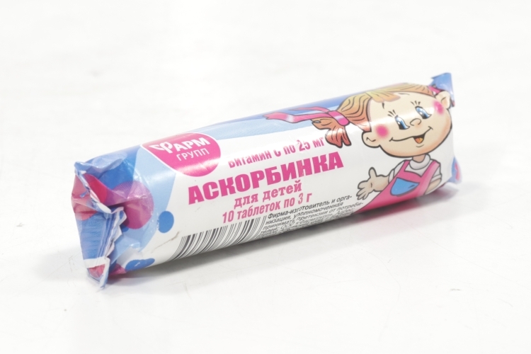 Аскорбинка, 3 г, 10 шт, таблетки жевательные