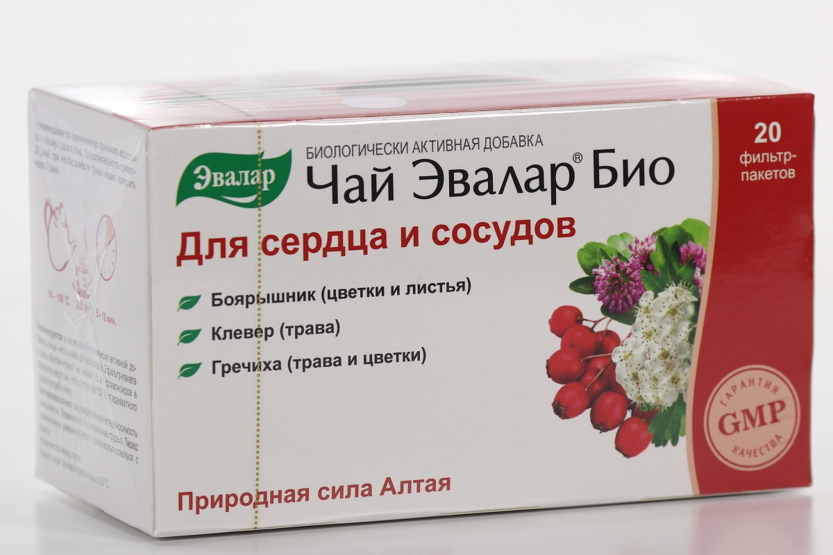 Чай Эвалар Био д/сердца и сосудов, 1,5 г, 20 шт