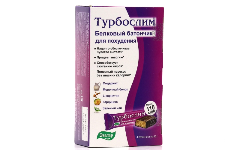 Батончик Турбослим д/похудения, 50 г, 4 шт