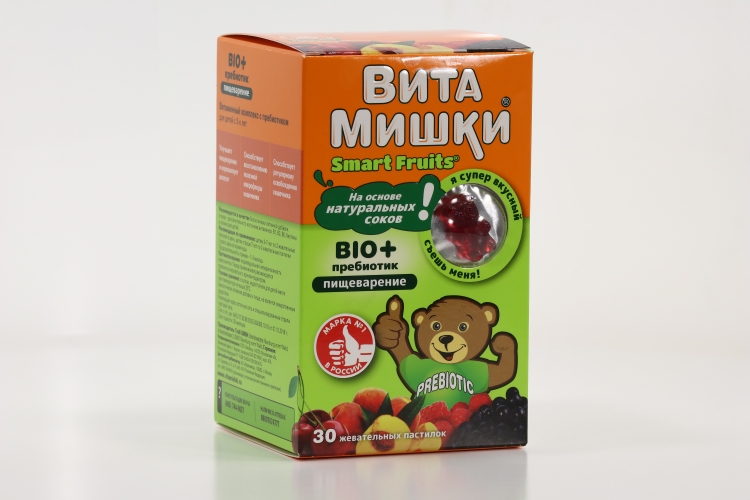 ВитаМишки Био+пребиотик, 30 шт, пастилки жевательные