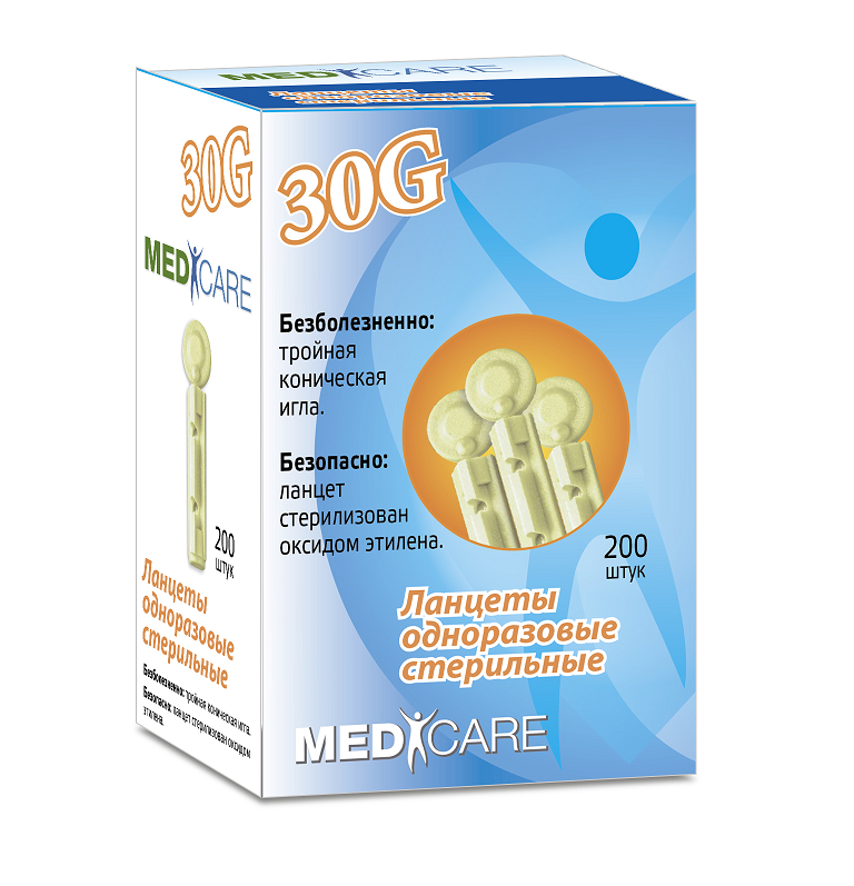 Ланцет Медикеа 30G, 200 шт