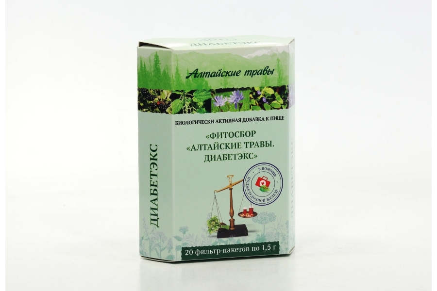 Диабетэкс фитосбор Алтайские травы, 1,5 г, 20 шт