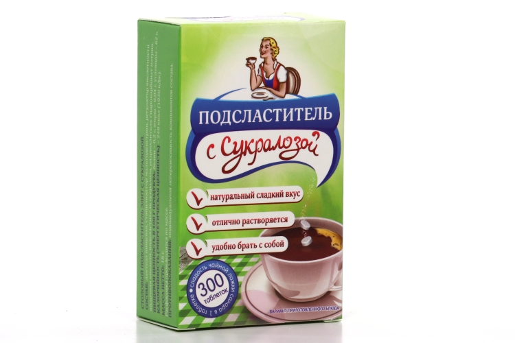 Сукралоза подсластитель, 300 шт, таблетки