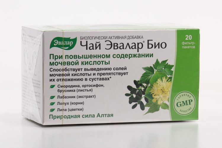 Чай Эвалар Био при повышенном содерж мочевой к-ты, 1,5 г, 20 шт