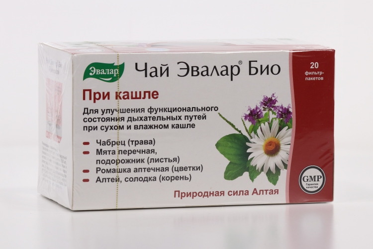 Чай Эвалар Био при кашле, 1,2 г, 20 шт