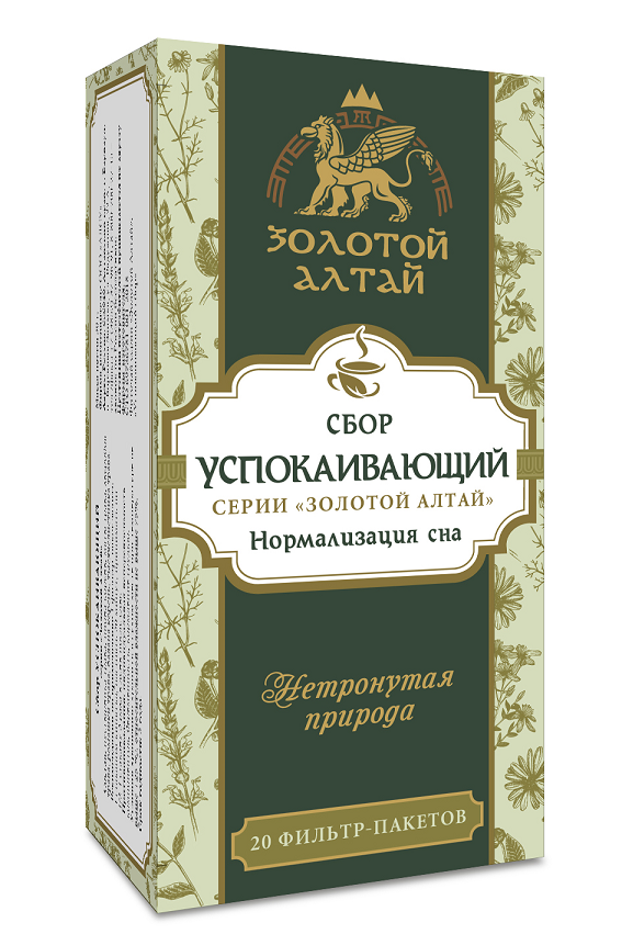 Успокаивающий сбор Золотой Алтай, 1,5 г, 20 шт
