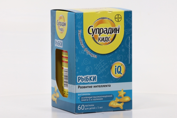Супрадин Кидс Рыбки, 4 г, 60 шт, пастилки жевательные