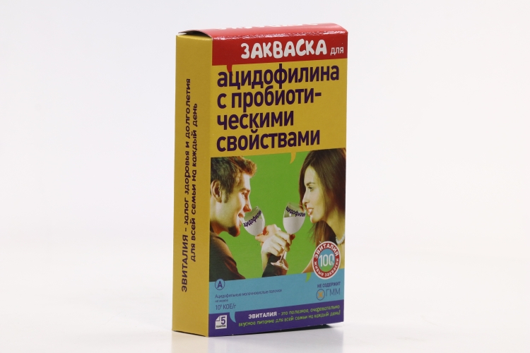 Закваска Эвиталия бактериальная сухая д/пригот ацидофилина с пребиотическими свойст