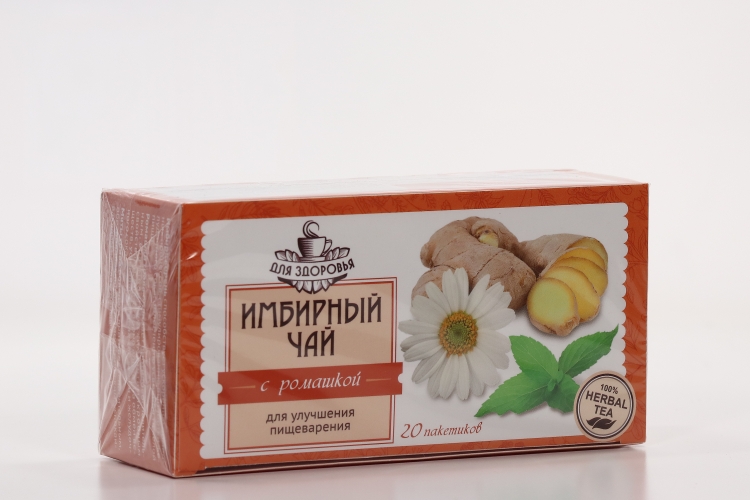 Имбирный чай с ромашкой д/улучшения пищеварения, 1,5 г, 20 шт