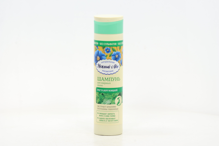 Шампунь Нежный Лен Регулирующий д/жир волос, 250 мл