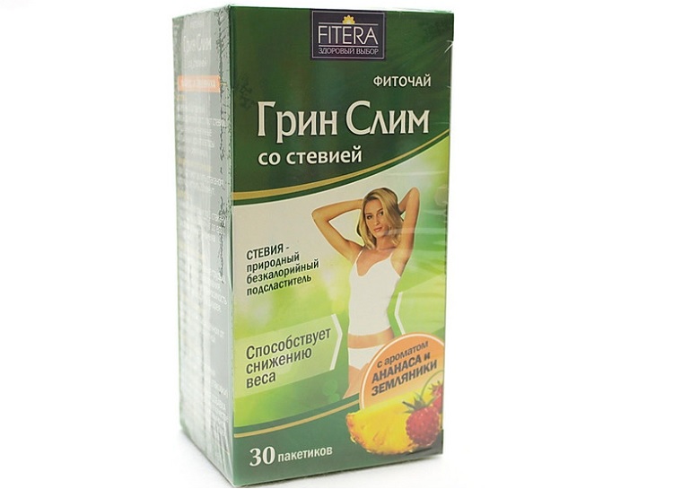 Чай Грин Слим Стевия ананас/земляника, 30 шт, фильтр-пакет