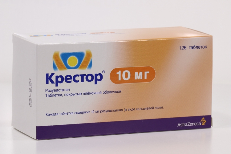 Крестор 10 мг, 126 шт, таблетки покрытые пленочной оболочкой