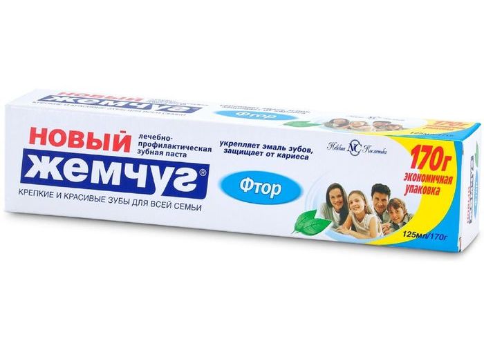 З/паста Новый Жемчуг фтор, 125 мл