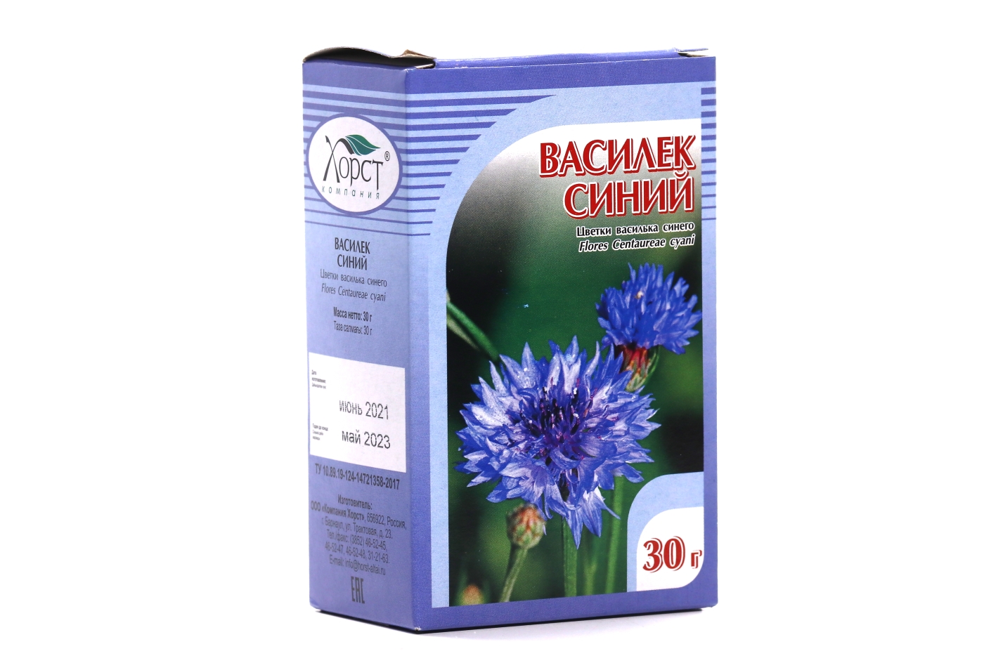 Василька синего цветки, 30 г