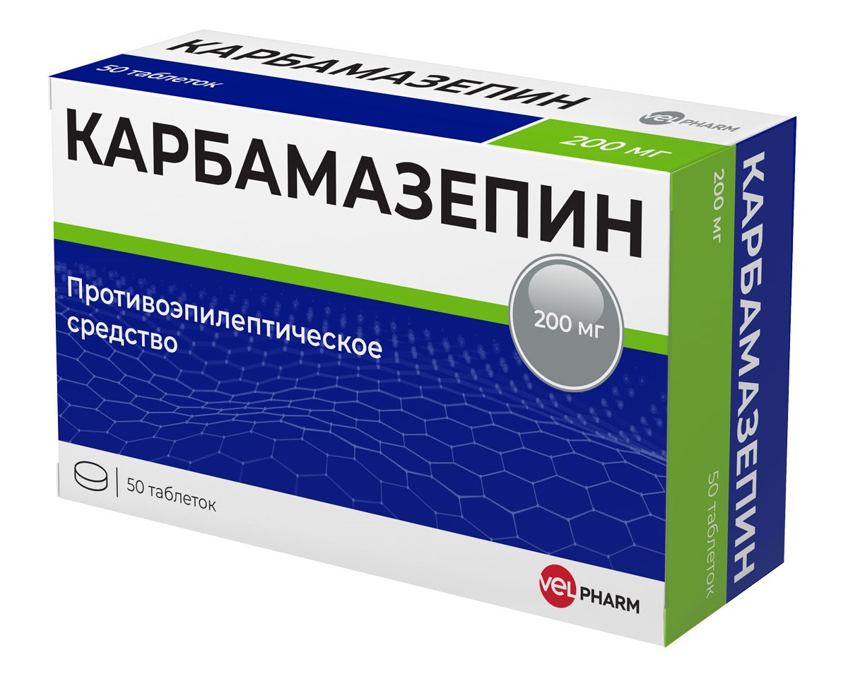 Карбамазепин Велфарм 200 мг, 50 шт, таблетки