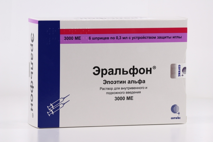Эральфон 3000 МЕ, 0,3 мл, 6 шт, раствор для внутривенного и подкожного введения