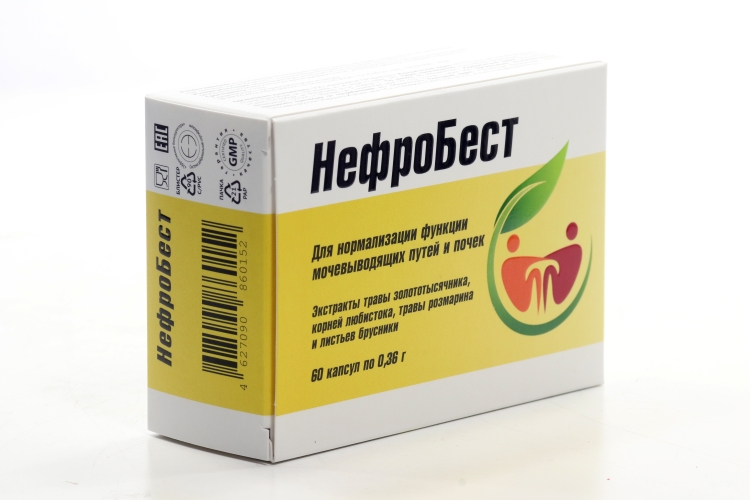 Нефробест, 0,36 г, 60 шт, капсулы