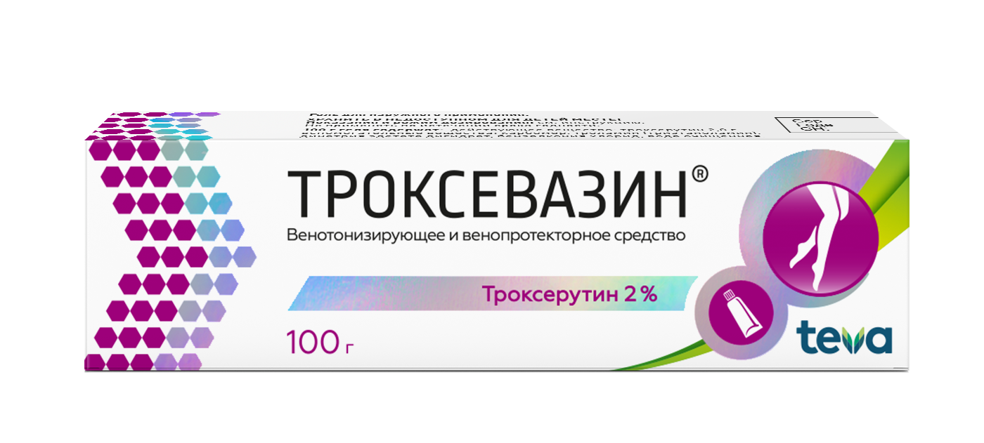 Троксевазин 2%, 100 г, гель для наружного применения