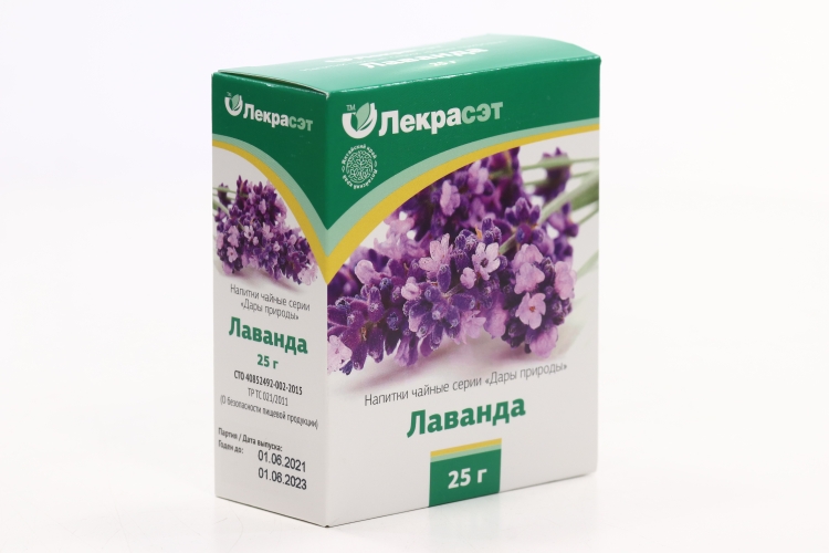 Напиток чайный Дары природы Лаванда, 25 г, цветки