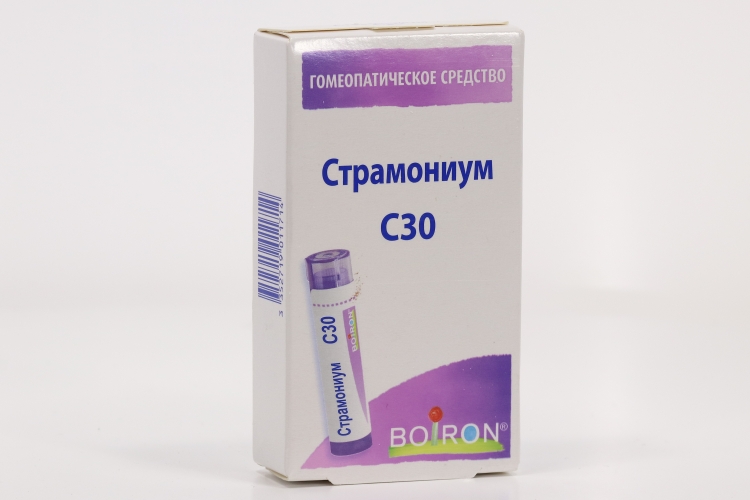 Гомеопатические монокомпонентные препараты растительного происхождения 4 г, гранулы гомеопатические C30 Страмониум