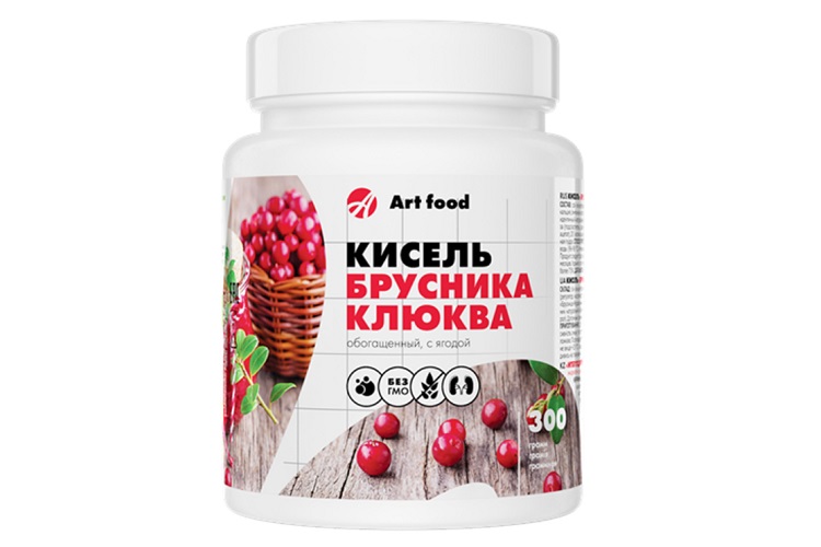 Кисель брусника клюква, 300 г, гранулы