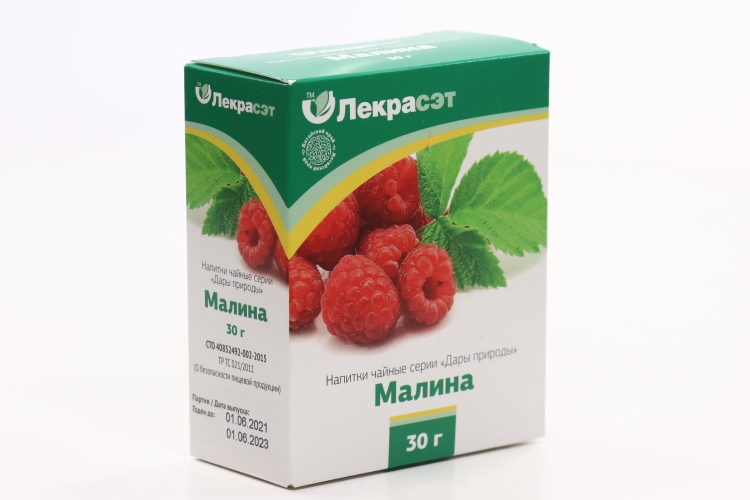 Напиток чайный Дары природы Малины, 30 г